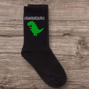 Mens Grandadasaurus Black Socks Grandad Dinosaur Fathers Day Present for grandparent