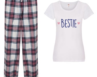 Bestie PJ's Best Friend Pyjamas Tartan Gift