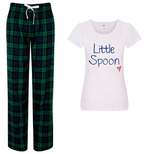 Littlest Spoon kids spoons children's pjs tartan pyjamas