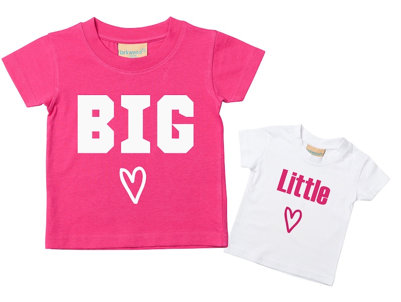 Big Sister Heart Little Girls Youth & Toddler Tee Shirt Big Sister Heart Little Girls Youth & Toddler Tee Shirt
