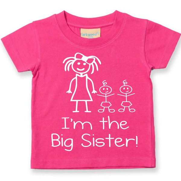 ZWILLINGE I'm The Big Sister T-Shirt für Zwillinge