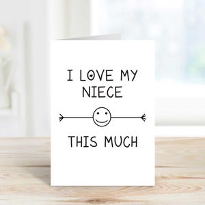 Carte oncle J'aime ma nièce cette carte de voeux d'anniversaire pour la fête des pères