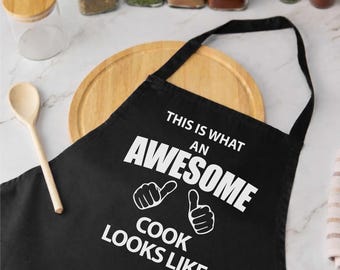 Avental de cozinheiro - Ideia de presente incrível para o Dia dos Pais, aniversário ou Natal