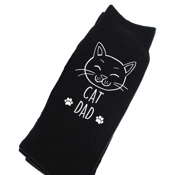 Papa chat chaussettes pour homme noir chaussettes fête des - Etsy France