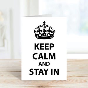 Carte inspirante Gardez votre calme et restez avec vos amis Carte de voeux motivante d'anniversaire