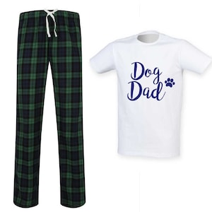 Dog Dad Tartan Pajamas Pet PJ&#39;s Pyjamas Fathers Day Tartan