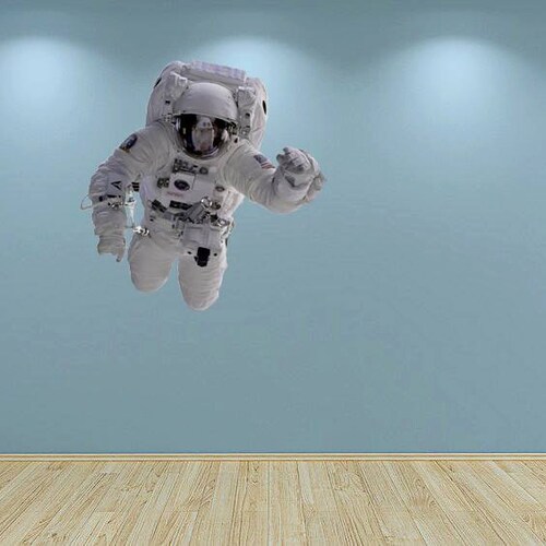 Full Colour Astronaut Wall Decal Floating Spaceman Wall Etsy