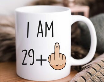 30th Birthday Mug - Funny 29+1 Gift for Him or Her - Unique Ceramic Coffee Cup for Milestone Celebration