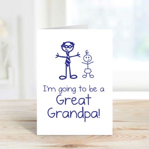 Great Grandpa Card I&#39;m Going To Be A Great Grandpa Pregnancy Announcement Greeting Birthday Card Valentines Day