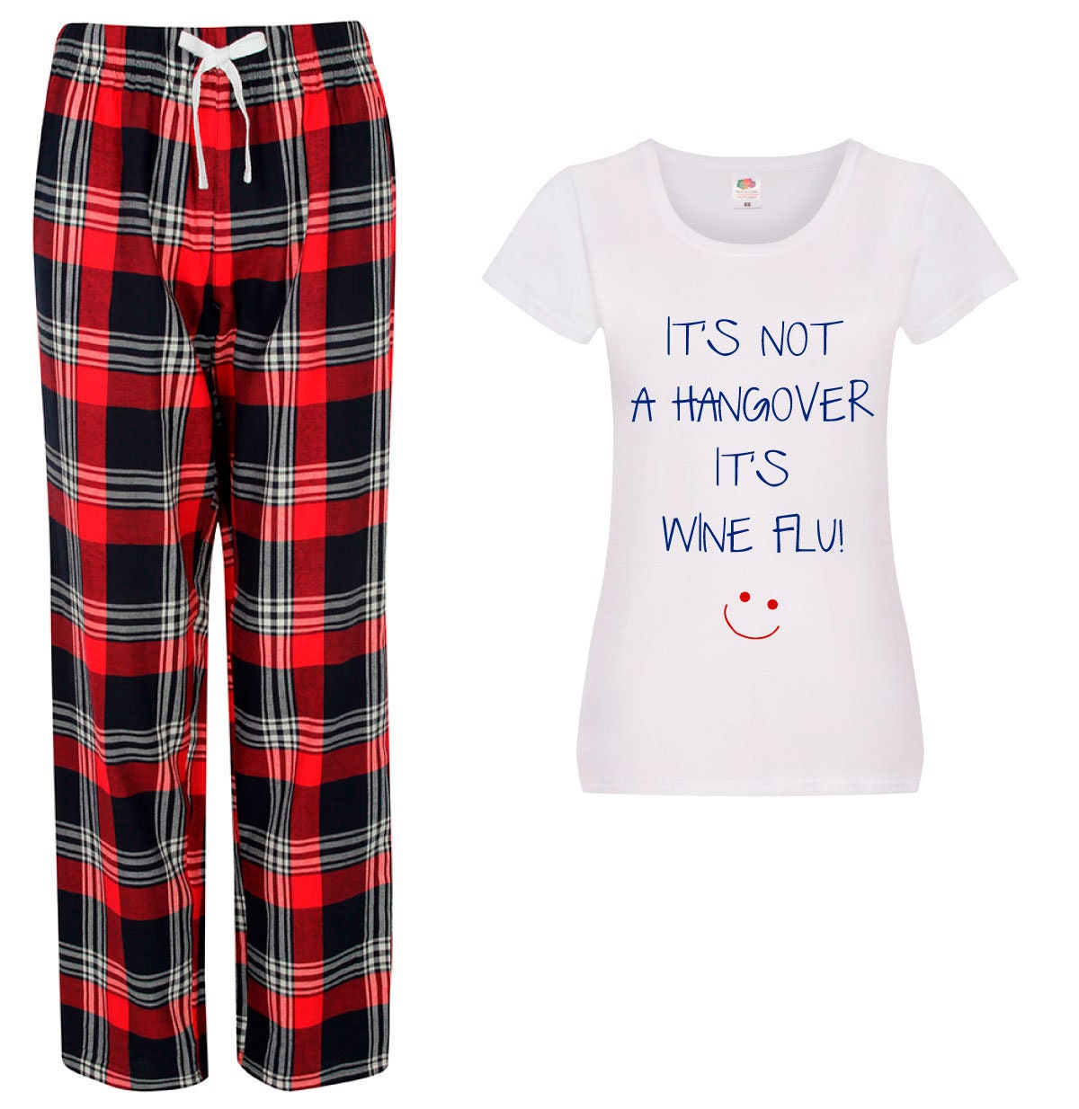 Wine slogan pyjamas hotsell
