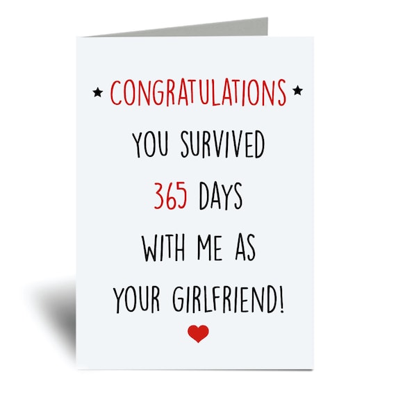 1 Year Boyfriend Anniversary Card Congratulations You Have Etsy Uk 1 Year Boyfriend Anniversary Card Congratulations You Have Etsy Uk