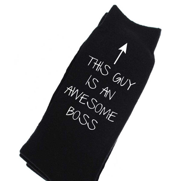 Boss Socks Mens Black This Guy Is An Awesome Boss Socks Valentines Day Present Birthday Christmas