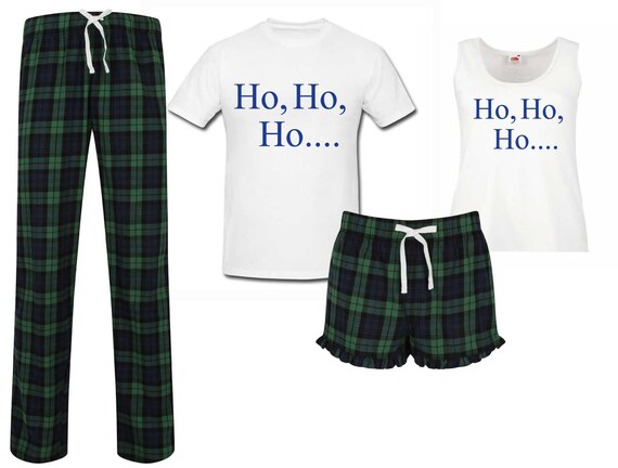 Couples Christmas Pyjamas Ho Ho Ho 