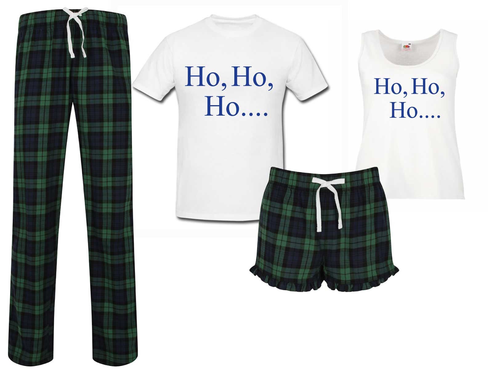 Couples Christmas Pyjamas Ho Ho Ho 