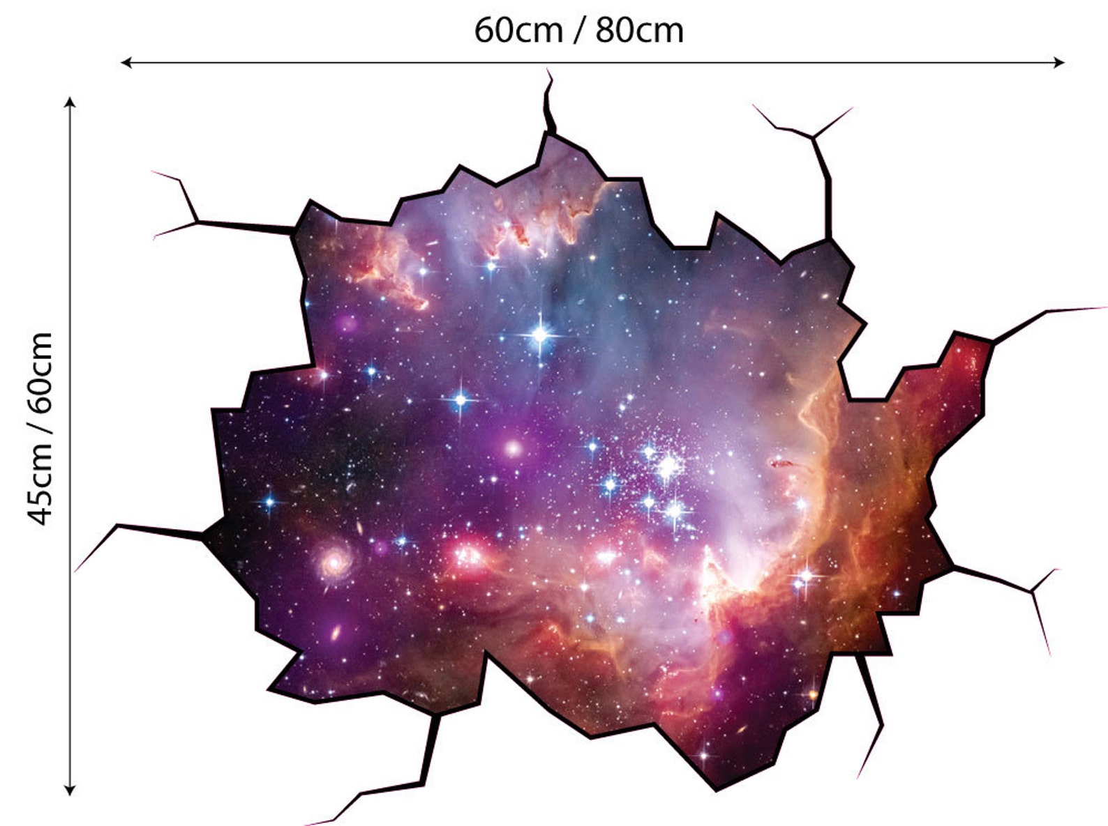 Galaxy Wall Decal Outer Space Sticker Mural Outer Space Etsy UK