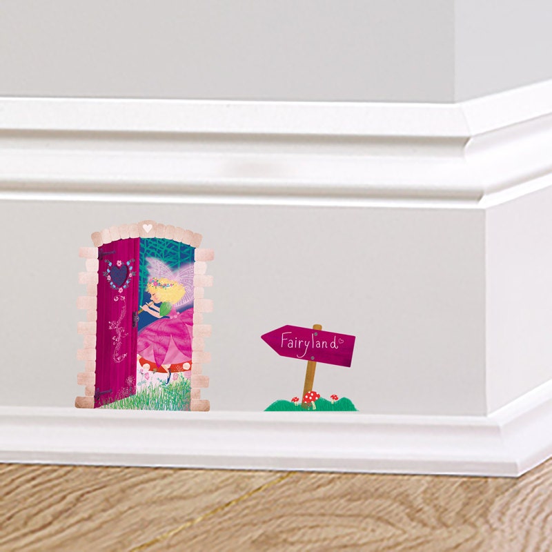Fairy Land Door Decal Fairy Wall Sticker Skirting Board - Etsy UK
