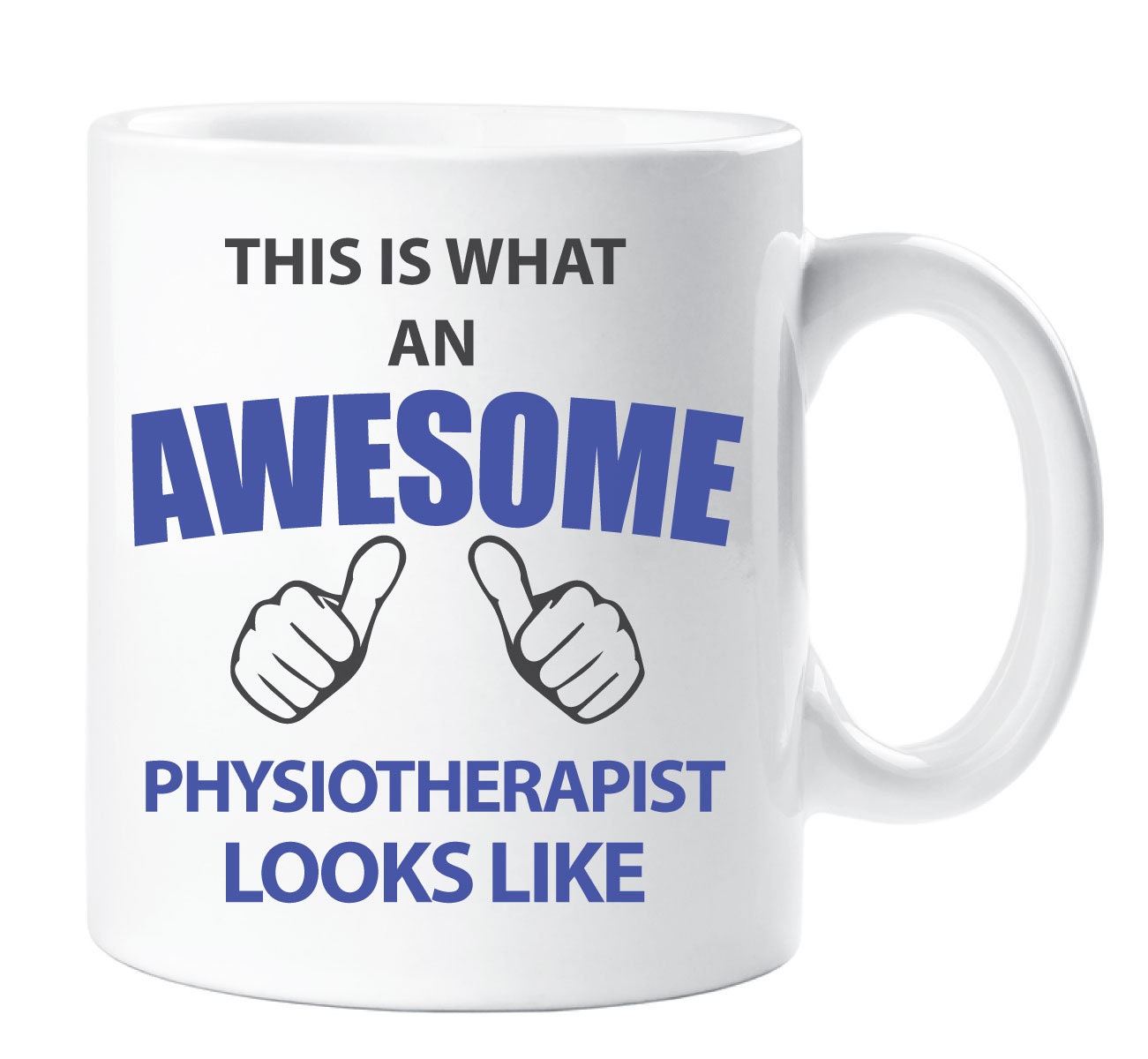 Tazza Da Caffè In Ceramica Per Fisioterapista - Scritta "This Is What An Awesome Physiotherapist Looks Like", 312 Ml, Lavabile In Lavastoviglie