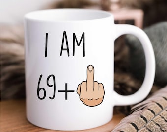 70th Birthday Mug | Funny 69+1 Gift for Men & Women | Personalized 70th Celebration Coffee Cup | Unique Gift Idea