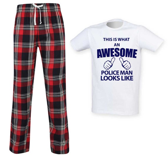 Impresionante pijama de tartán de policía, pijama España