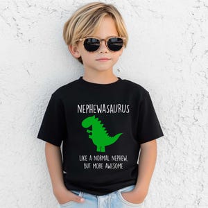Neef dinosaurus T-shirt kinderen Nephewasaurus broer of zus kinderen peuter cadeau aanwezig