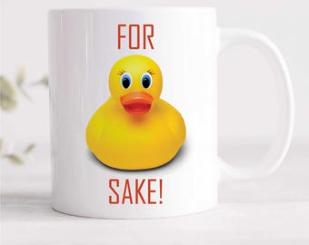 Tazza - Per anatra Sake, regalo originale in ceramica, tazza divertente per gli amanti delle anatre, tazza da caffè unica, decorazione stravagante per casa e ufficio