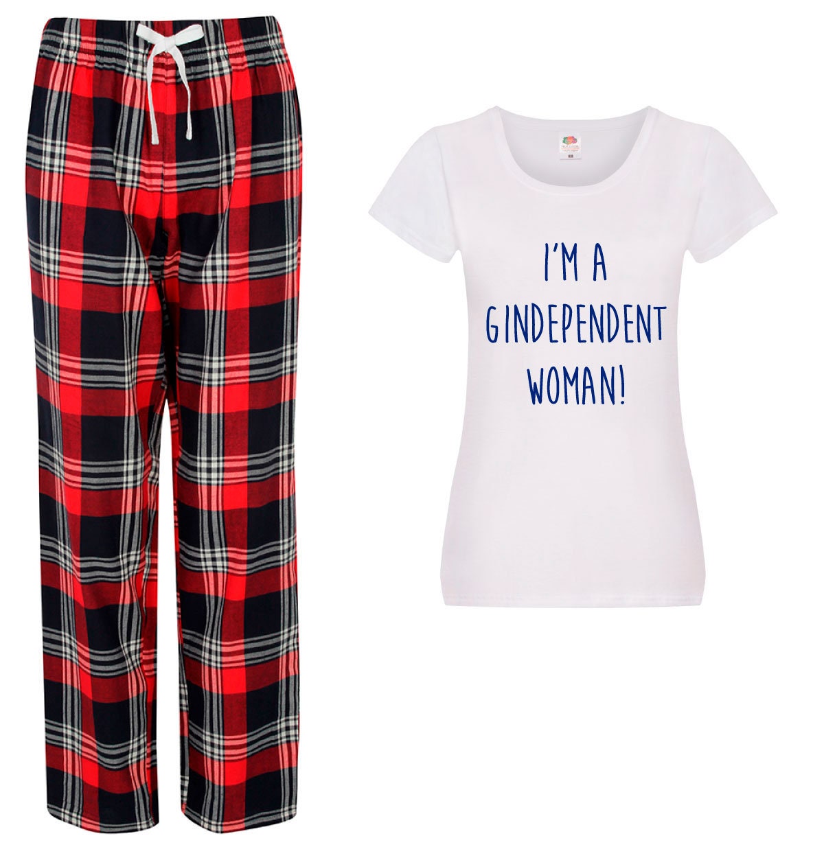 Ladies Gin Pyjamas Start I m A Gindependant Woman Pj s Pyjamas Novelty Trousers Etsy Canada