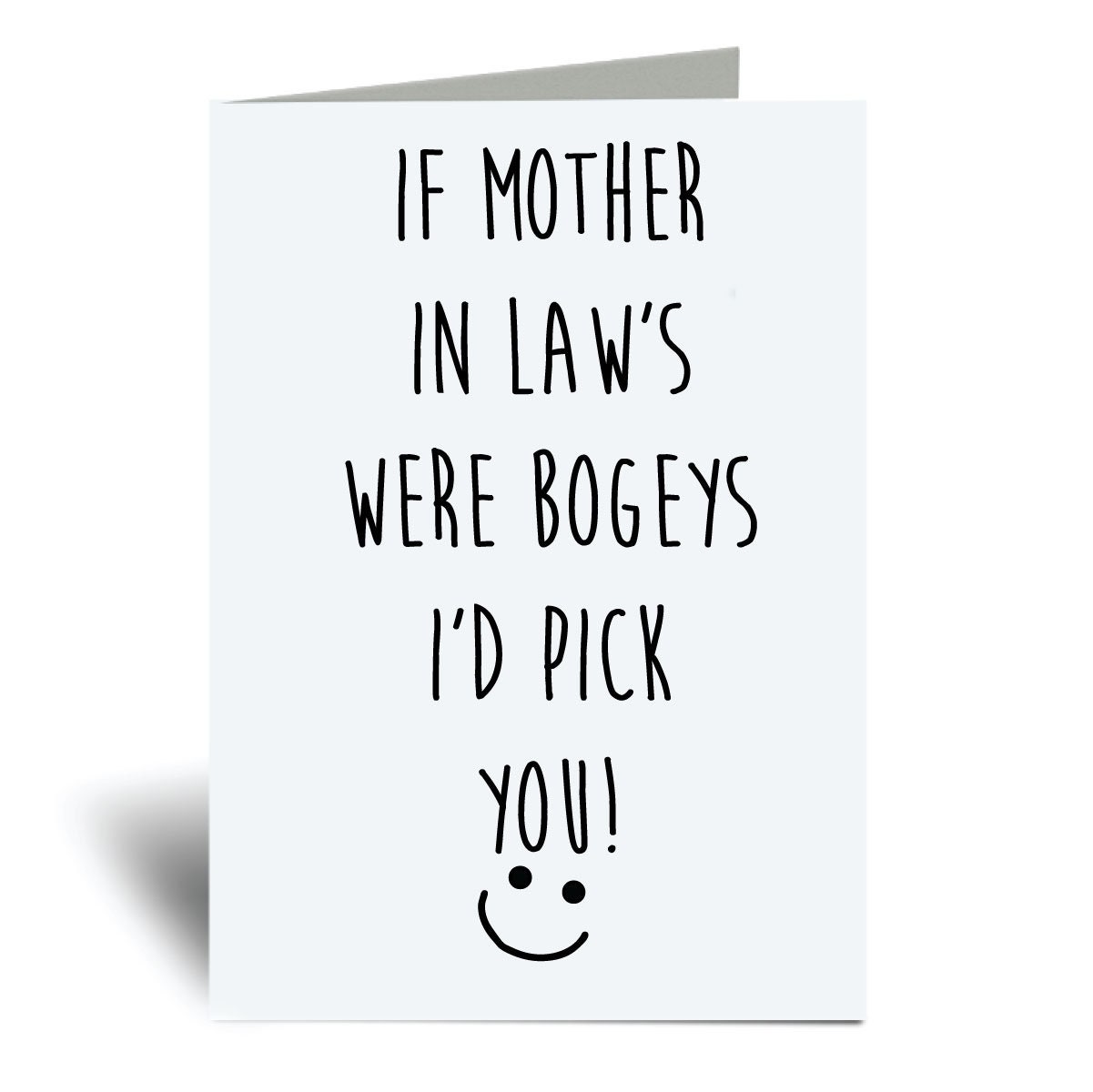 Mother In Law Bogey Card If Mother In Law's Were Bogeys | Etsy