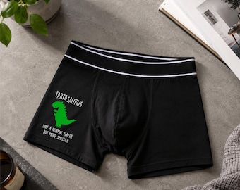 Boxers rigolos shorts noirs Cadeau Fartersaurus