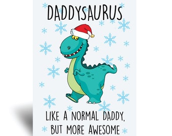 Greeting Card Cute Daddy/Grandpa/Uncle dinosaur theme Card Birthday Card 