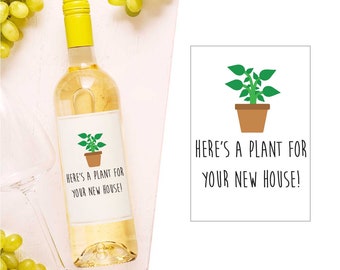 Ny vinetikett för ditt hem Här är en växt för din nya vinflaska Presentgåva