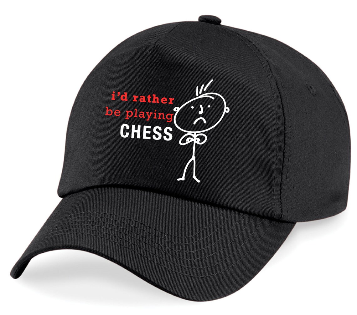 Chess Cap Men's I'd Rather Be Playing Chess Baseball Etsy