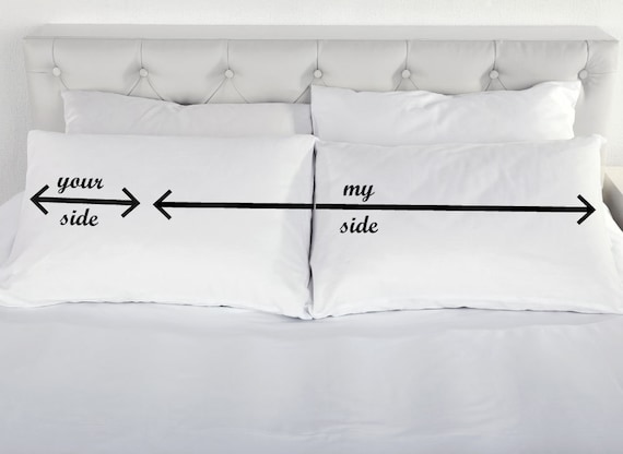 My Side Your Side Pillow Cases Couples Gift Printed Pillow Etsy