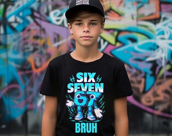 Bruh 67 Tshirt Kids Boys | Six Seven Meme Design | Trendy Streetwear Tee Cool Teenager Gift | Kids Graphic T Shirt