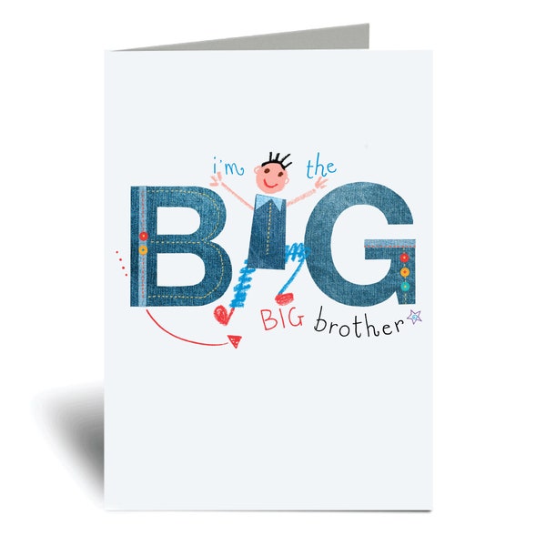 I'm The Big Brother Card Greeting Birthday Card Pregnancy