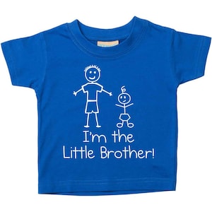 I&#39;m The Little Brother Kids Blue Tshirt Little Brother T Shirt Blue Tshirt Children New Born Gift Present