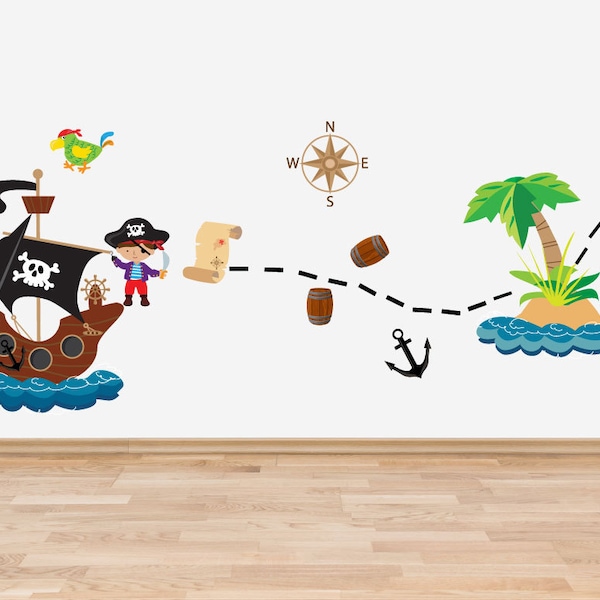 Pirate Wall Decals Etsy