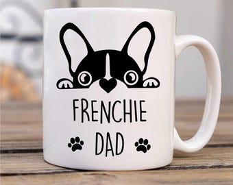 Mok voor vader Frenchie | Leuk cadeau Franse bulldog | Vaderdagcadeau huisdierliefhebber | Keramische koffiemok