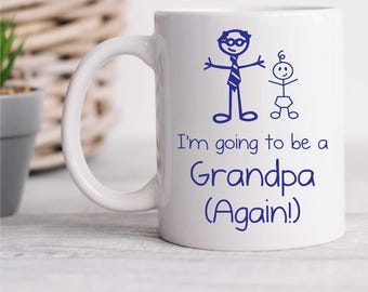 Mugg "Jag ska bli morfar igen" | Present till morföräldrar | Graviditetsmeddelande | Babyshower-minne