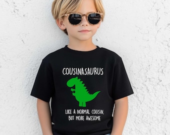 Cousin Dinosaur Tshirt Kids Cotton Tshirt Toddler Child Novelty Tee, Matching T-shirts