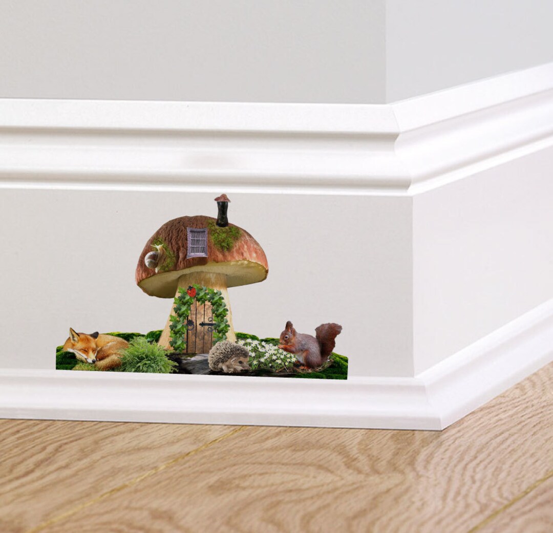Woodland Fairy Door Wall Decal Sticker | Fairy Cottage Door Mural for ...