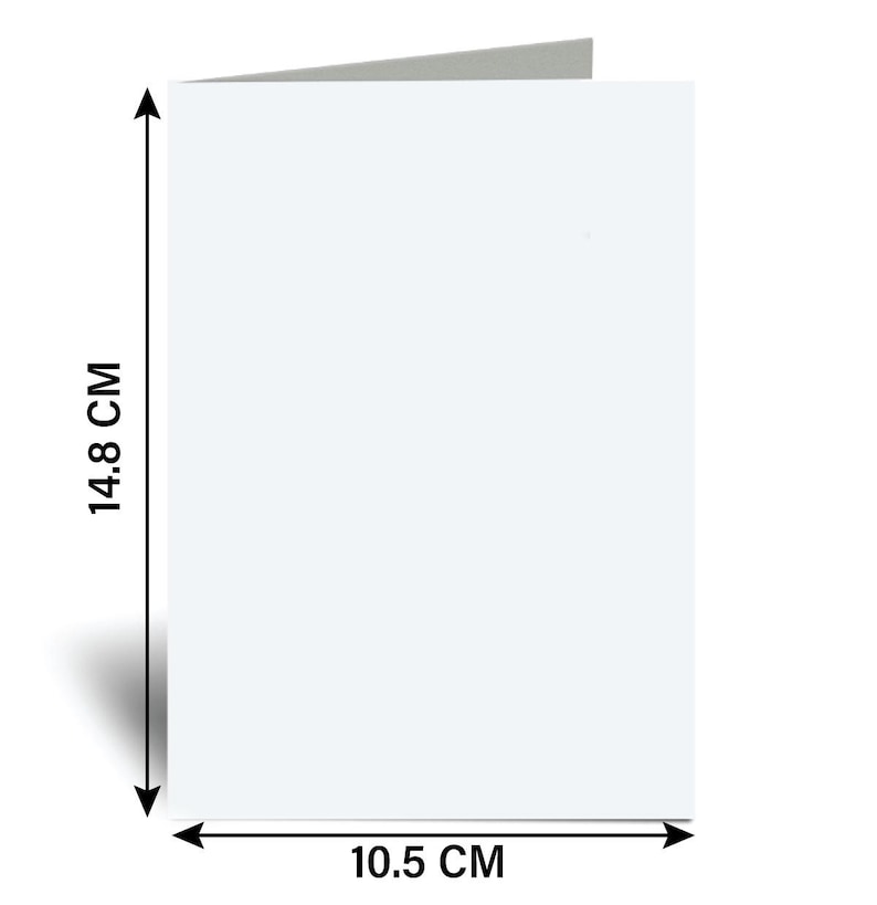 Puede incluir: Una tarjeta blanca en blanco que mide 10,5 cm por 14,8 cm. La tarjeta es ideal para escribir un mensaje o crear un dise&ntilde;o personalizado.