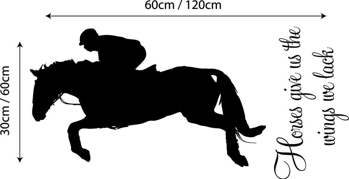 Jumping Horse Wall Decal Horses Give Us the Wings We Lack Etsy