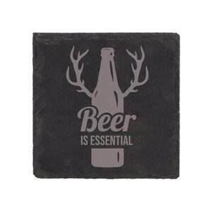 Slate Coaster Beer Is Essential Present Engraved