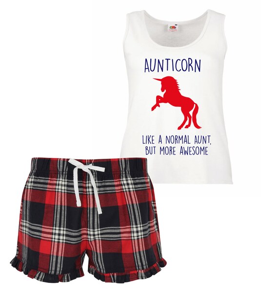 Auntie Unicorn Pyjamas Aunticorn Like A Normal Auntie but More Awesome Pyjamas Trousers Etsy Australia