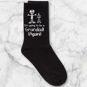 Men&#39;s I&#39;m Going To Be A Grandad AGAIN! Socks Fathers Day gift for grandparent