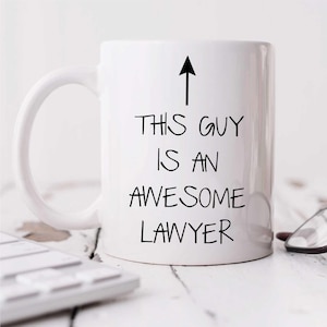 Lawyer Mug This Guy Is An Awesome Lawyer Ceramic Novelty Present Gift Fathers Day Cup Present