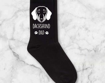 Black Socks Mens Dachshund Dog Socks Dachshund Dad Gift Funny Cute Pet Lover gift