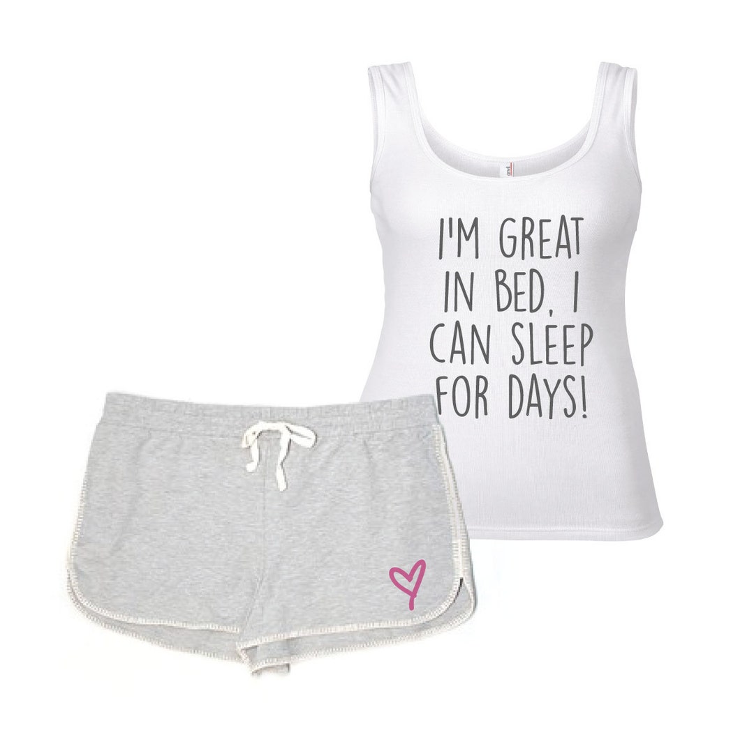 Funny Pyjamas Pj's I'm Great in Bed I Can Sleep for Etsy
