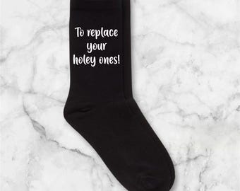 Mens Black Socks: Novelty Christmas Stocking Filler (Size 6-11)