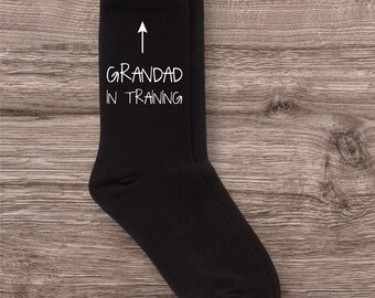 Men's Grandad In Training Black Socks Fathers Day Present for grandparent